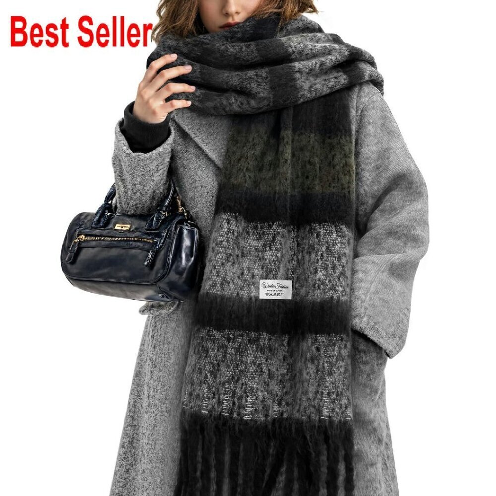 Oversized Winter Scarf Luxurious Cashmere Feel Soft Warm Chic Elegant Accessory
